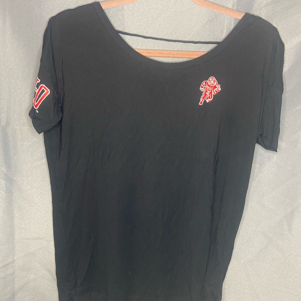 PINK Victoria's Secret Black Ohio State Tee